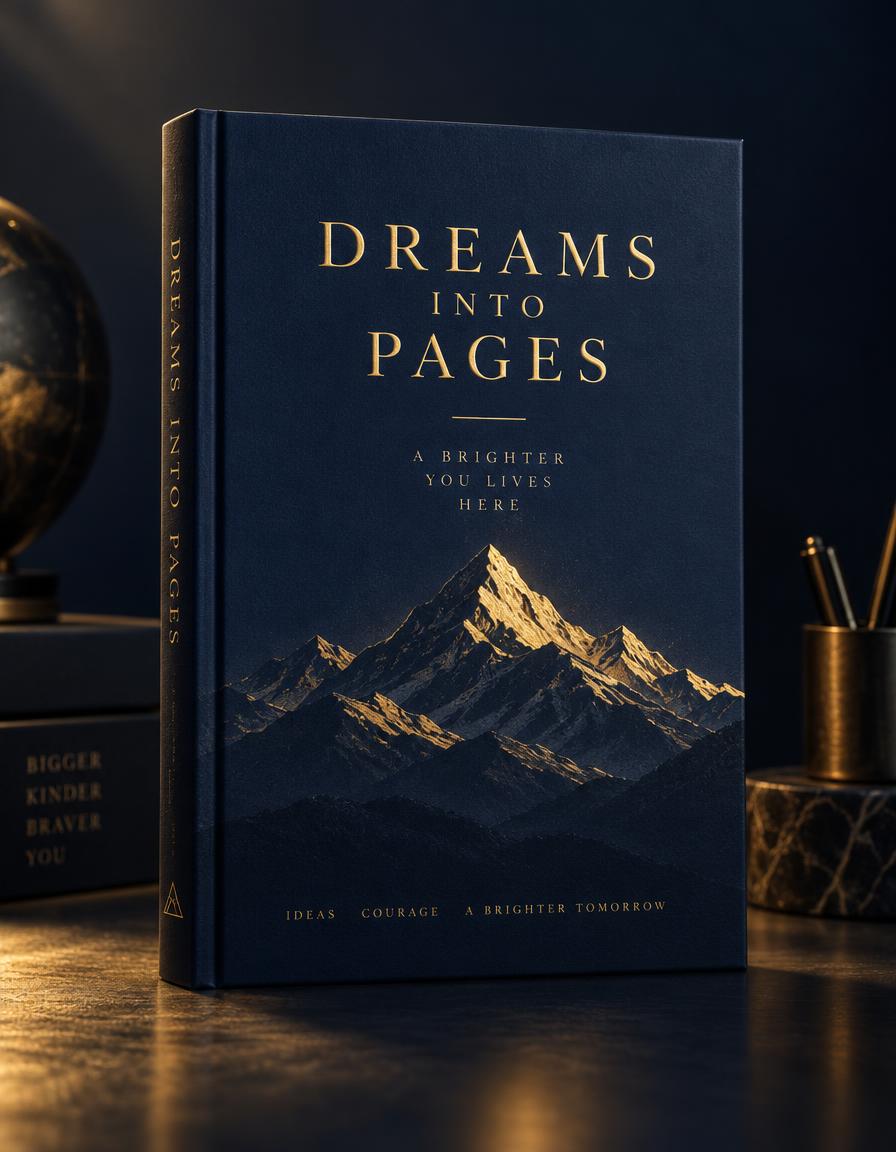 Dreams Into Pages concept hardcover